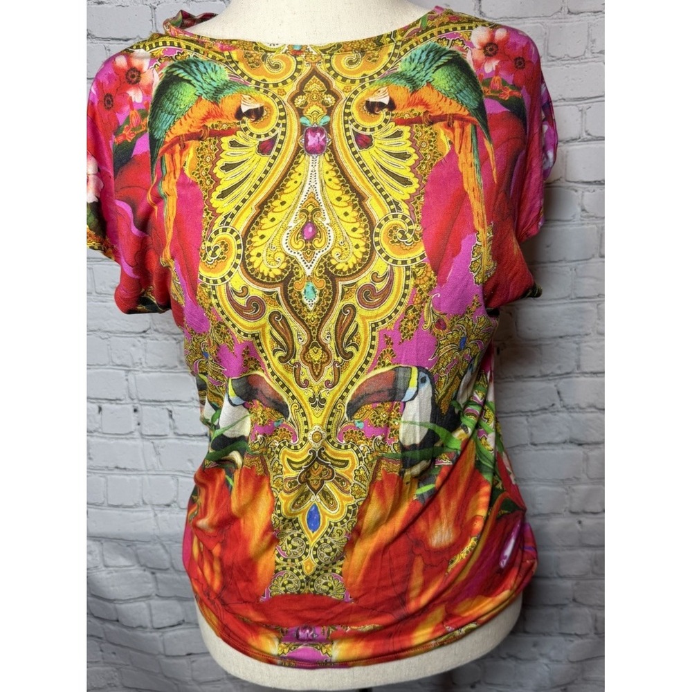 Ted Baker Macaw Tucan Colorful Bright Eclectic Vacation Tropical Designer 3 (L)